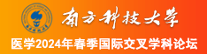 美女被大鸡鸡南方科技大学医学2024年春季国际交叉学科论坛